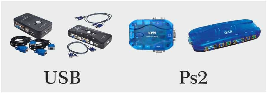انواع KVM سوئیچ PS2 و USB