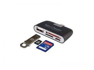 تبدیل تایپ سی به رم ریدر و هاب - Type C Card Reder & USB